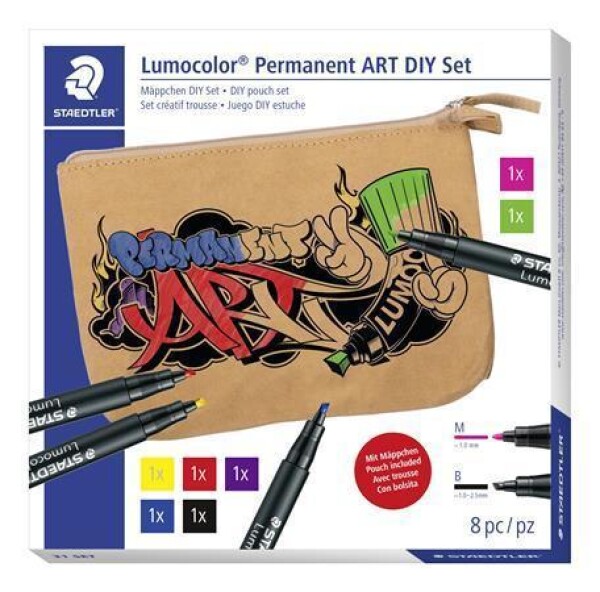 Staedtler Staedtler, 31 SET, Lumocolor Permanent ART, kreativní sada, textilní pouzdro, 8 ks