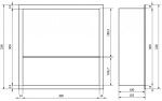 MEXEN - X-Wall-R modul pro vestavbu do stěny s poličkou 30 x 30, nerez 1910303010S