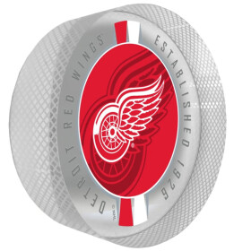 Mustang Puk Detroit Red Wings NHL Crystal Ribbon