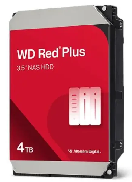WD Red Plus 4TB / HDD / 3.5" SATA III / 5400RPM / 128MB cache / 3y / pro NAS (WD40EFZZ)
