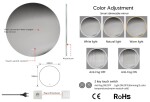 Erga Sofia, kulaté LED zrcadlo 120cm, 2760 lm, 3 barvy světla, ERG-V01-207-1212