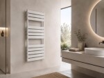 CERANO - Koupelnový radiátor Claude - boční připojení - 575 W - bílá lesklá - 1200x500 mm CER-451080