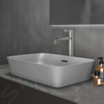 IDEAL STANDARD - Ipalyss Umyvadlo na desku, 550x380 mm, s přepadem, Concrete E2078V9