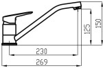 NOVASERVIS - Dřezová baterie Metalia 54 ECO, chrom 54091,0E