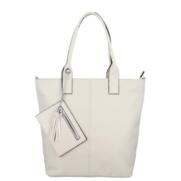 Elegantní shopper kabelka na rameno Darcia, béžová