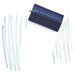 Magnetoplan magnetoWipe ecoAware modrá / Magnetická stěrka / rPET plsť / Neodymové magnety (MAGIMARKSTECOB)