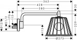 AXOR - LampShower Horní sprcha 1jet se sprchovým ramenem a designem Nendo, chrom 26031000