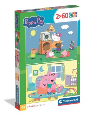 Puzzle Prasátko Peppa 2x60 dílků - Clementoni
