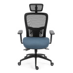 Kancelářská židle, asynchronní mechanismus, modrá, síťovina, KA-H2491 BLUE