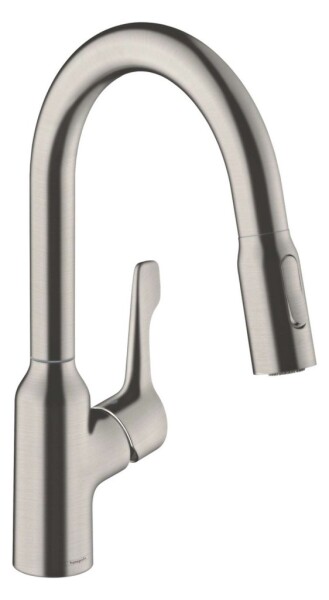 HANSGROHE - Focus M43 Dřezová baterie s výsuvnou sprškou, nerezová ocel 71811800