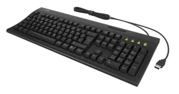 Keysonic KSK-8041U-CR černá / Klávesnice / plná velikost / DE / čtečka čipových karet / USB (61082)