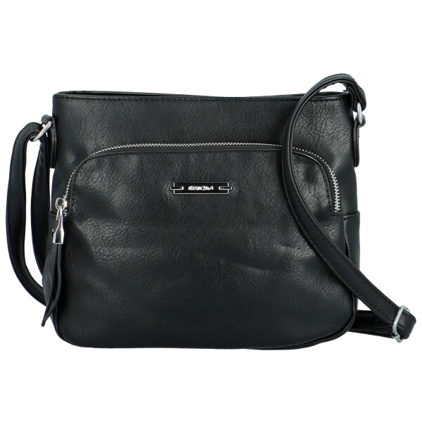 Trendová dámská koženková crossbody Edina, černá