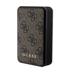 GUESS PU 4G Leather Powerbanka 10000mAh hnědá (3666339171407)