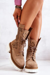 Pracovní kožené vysoké boty Nicole svetlě hnědá 2706 37