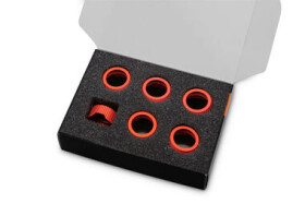 EKWB EK-Quantum Torque Compression Ring 6-Pack HDC 16 - Red (3831109836132)