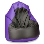 FRONTI Sedací pytel SAKO 100 cm - světlefialová + černá