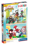 Puzzle Supercolor Spidey a jeho úžasní přátelé 2x20 dílků - Clementoni