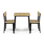 Jídelní set s 4 židlemi, 110x70x76cm, mdf, divoký dub, AUT-O2155 OAK