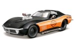 Maisto Harley-Davidson Custom 1970 Chevrolet Corvette černo-oranžová