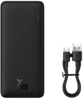 Baseus Airpow 30000mAh černá / Powerbanka / 20W / USB-A / USB-C (PPQD090101)