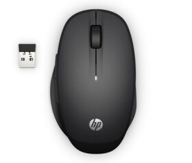 HP Dual Mode Mouse 300 černá / Bezdrátová optická myš / 3600 DPI / 2.4GHz / 2 tlačítka + kolečko / 1x AA (6CR71AA)