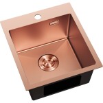 MEXEN - Solix ocelový dřez 1-bowl 400 x 450 mm, měď 6401401000-65
