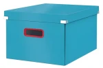 Leitz ClickStore Cosy M (A4) klidná modrá / Úložná krabice s víkem / karton / 281 × 200 × 370 mm (53480061)