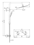 IDEAL STANDARD - CeraTherm Sprchový set s termostatem, průměr 250 mm, 3 proudy, chrom A7565AA