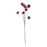 Bloomingville Umělá květina Hydrangea Red 122 cm, červená barva, plast