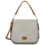 Trendy dámská koženková crossbody kabelka Naiara, šedá