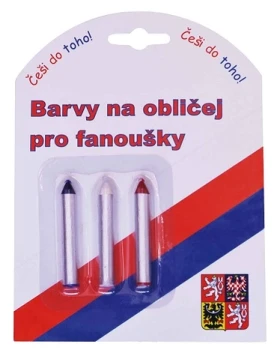 SPORTTEAM Barvy na obličej ČR2 tužky 3ks (4891223070880)
