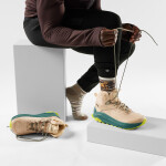 Unisex merino turistické ponožky SMARTWOOL Hike Targeted Cushion Bear Stripe Mid Cr, Ash velikost: 46-49 (XL)