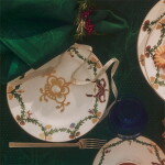 Royal Copenhagen Pozlacená vánoční ozdoba Flower 10 cm, zlatá barva, kov