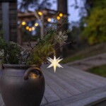 STAR TRADING Svíticí LED hvězda Alice, bílá barva, plast