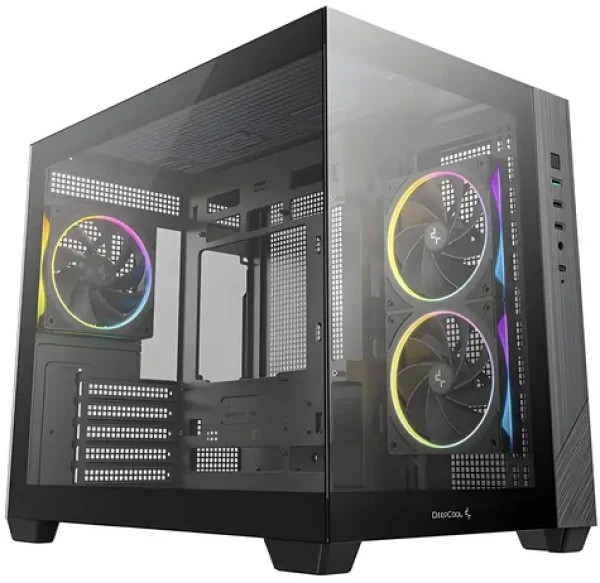 Deepcool CG330 3F černá / PC skříň / µATX / Bez zdroje / Temperované sklo / 3x 120mm FL12 (R-CG330-BKNGM3-G)