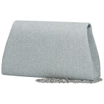 Módní dámská plesová kabelka Moon Jamia, stříbrná