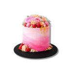 Podložka pod dort pevná Cake Star dřevovláknitá černá kruh 28 cm (1 ks)
