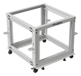 Lanberg Open Rack 9U šedý / Otevřený rack / 19" / 600×600–1100 mm / nastavitelná hloubka / nosnost 600 kg (OR01-6109-S)