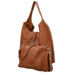 Trendy dámský koženkový set kabelek Lusiana, hnědý