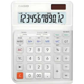 Casio DE-12E / Stolní kalkulačka / 12místný displej / Solární a bateriové napájení / Ergonomická klávesnice