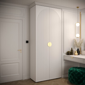 Šatní skříň Abi Manhattan Ryfel 1 Barva korpusu: Bílá, Rozměry: 100 cm