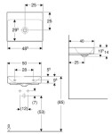 GEBERIT - ONE Umyvadlo na desku 50x40x14 cm, bez přepadu, bez otvoru pro baterii, KeraTect, bílá 505.031.01.6