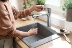 HANSGROHE - Zesis M33 Dřezová baterie s výsuvnou sprškou, sBox, chrom 74823000