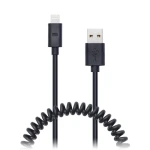 CONNECT IT Wirez Apple Lightning - USB spirálový flexibilní kabel 1.2 m černá (CI-682)