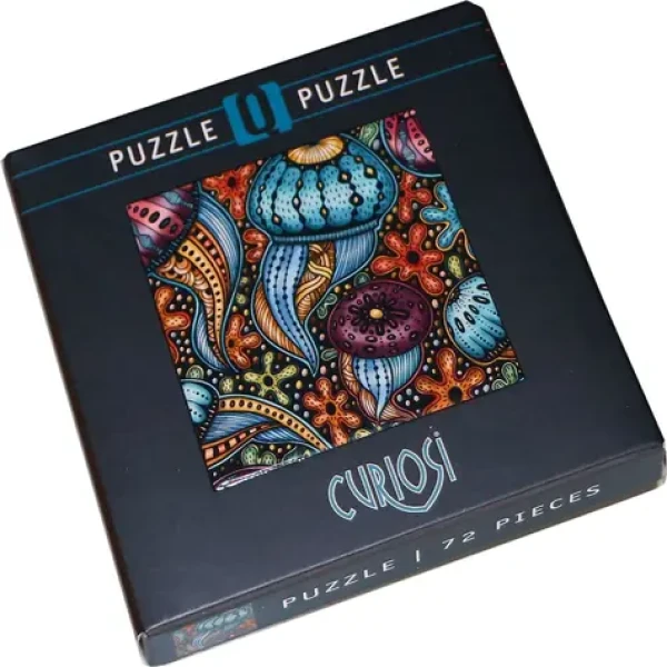 CURIOSI Čtvercové puzzle Q Life: Barevné medúzy