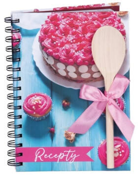 Kniha na recepty vařečkou A5 Cake spirála