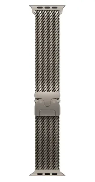 Apple Watch Milanese Loop 49 mm Natural Titanium vel. S / Řemínek milánský tah / Titan / 130–160 mm (MGHN4ZM/A)