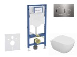 GEBERIT - Duofix Set předstěnové instalace, klozetu Oudee a sedátka softclose, tlačítko Sigma20, nerez SANI11CA6100B