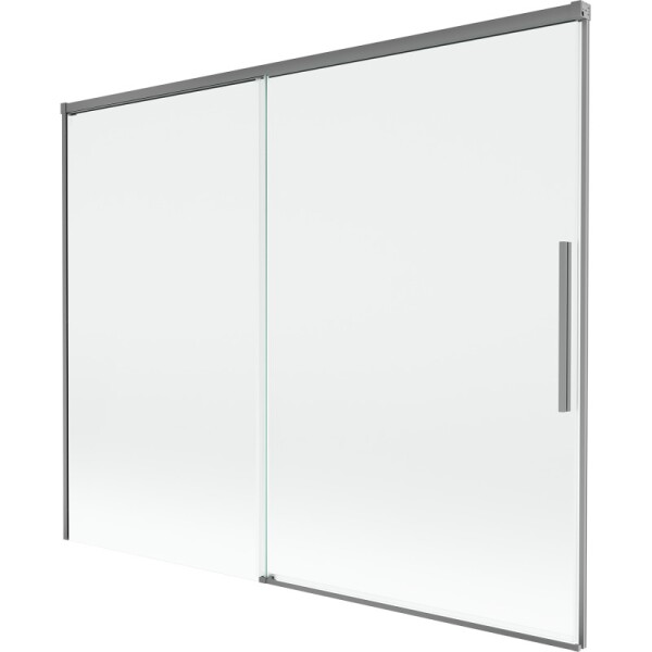 MEXEN/S - Rox vanová zástěna 2-křídlová posuvná 190 x 150, transparent, grafit metal 8C9-190-001-95-00