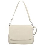 Stylová dámská kožená crossbody kabelka Keolla, krémová